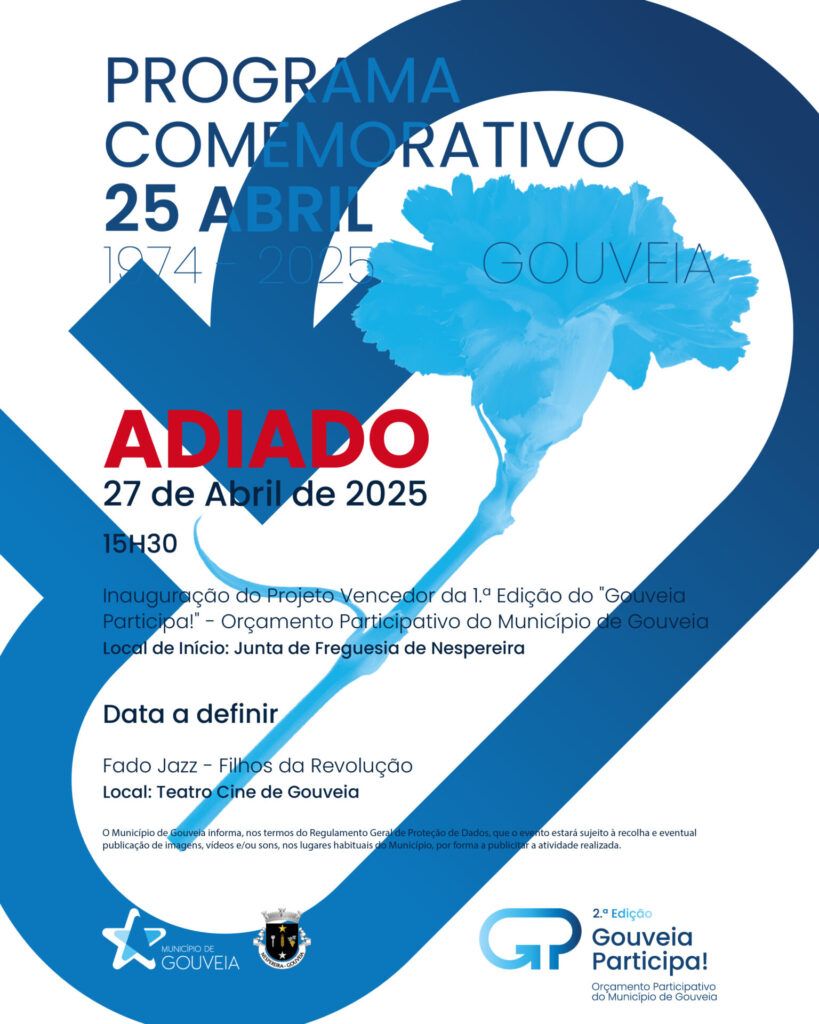Município de Gouveia adia comemorações do 25 de abril