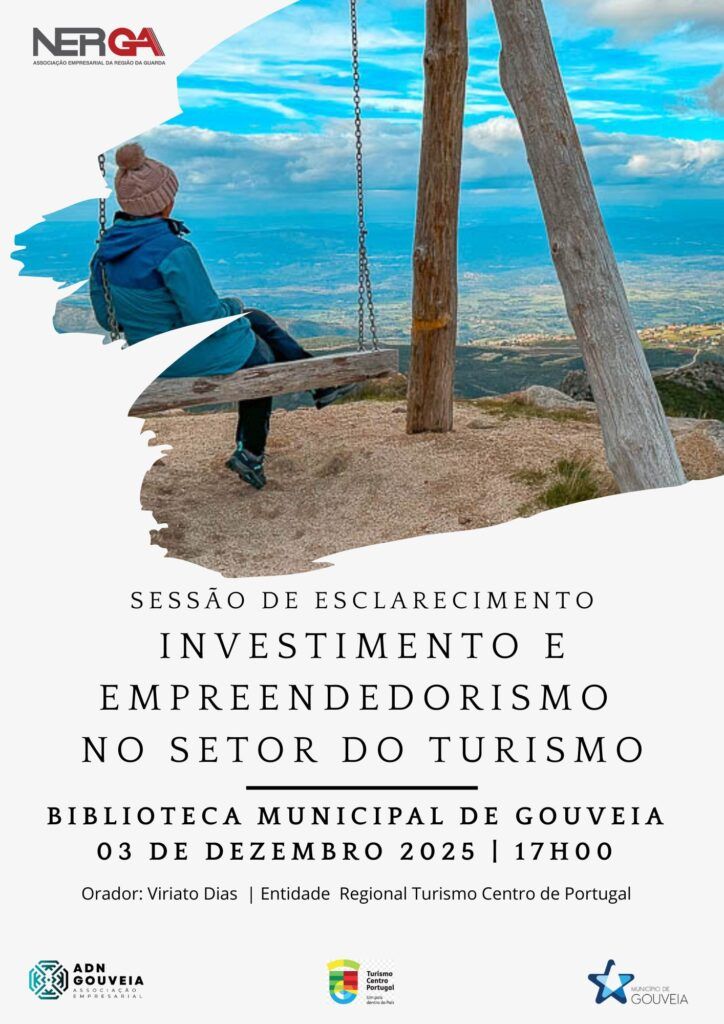 Sessão de Esclarecimento &#8220;Investimentos e Empreendedorismo no setor do Turismo | 3 de dezembro | 17h00 | Biblioteca Municipal Vergílio Ferreira