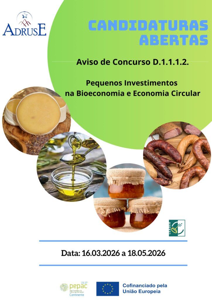 ADRUSE abre candidaturas ao apoio “D.1.1.1.2. Pequenos Investimentos na Bioeconomia e Economia Circular”