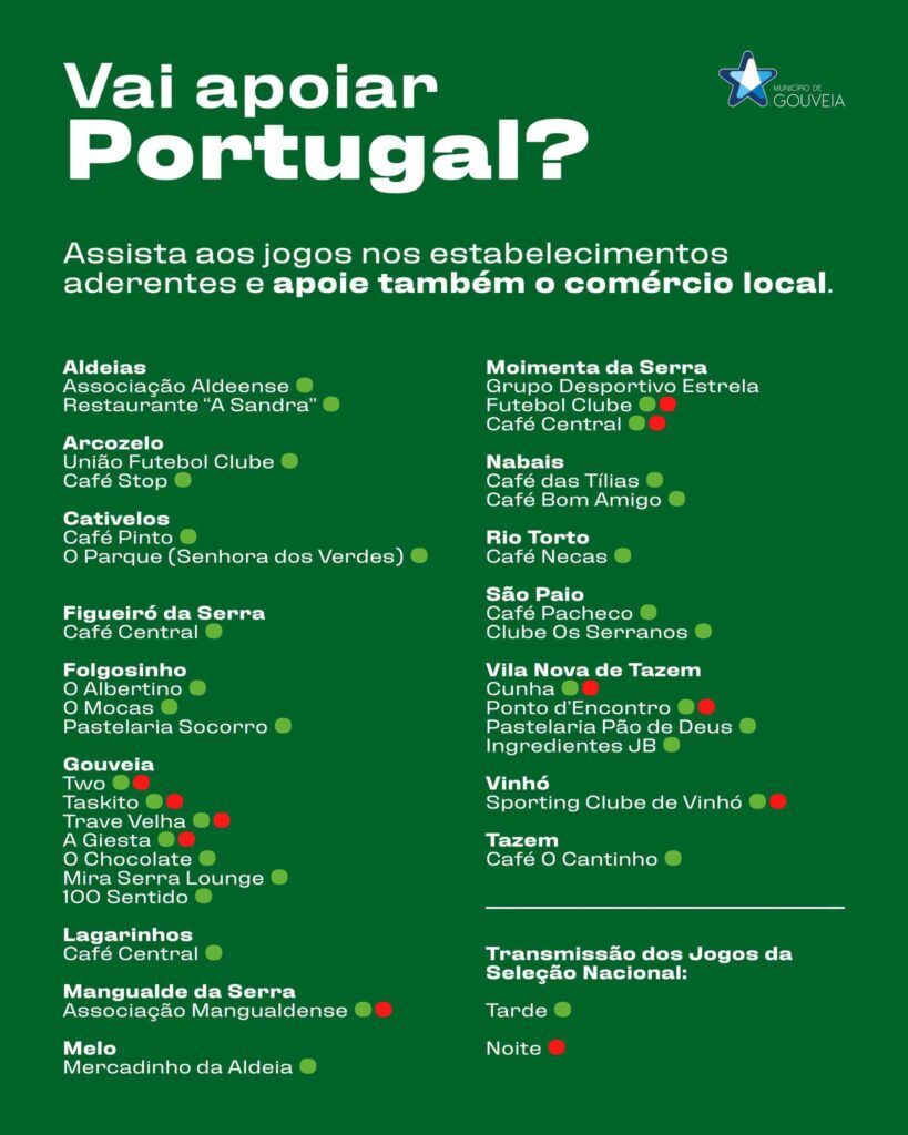Vamos torcer por Portugal e apoiar o comércio local!