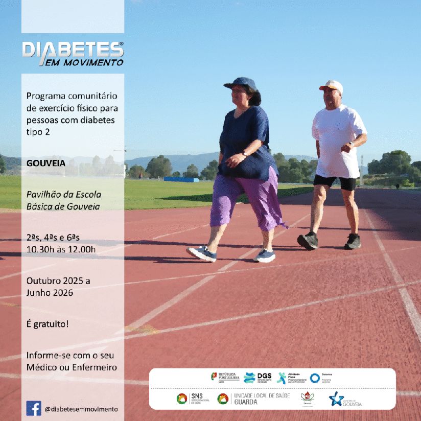Diabetes em Movimento &#8211; Gouveia retoma atividades em outubro de 2025