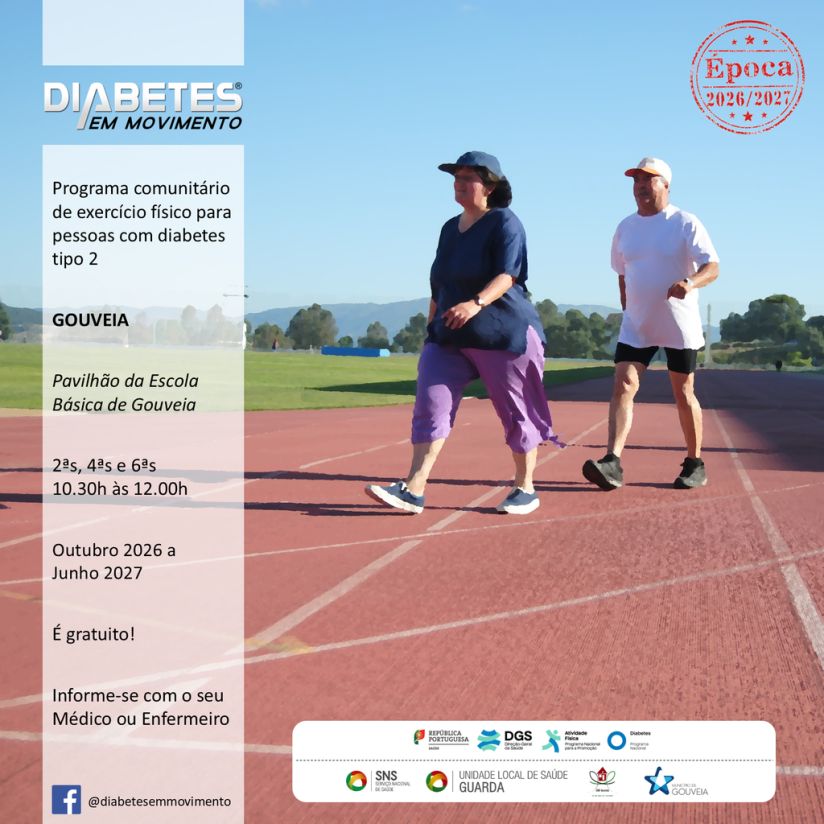 Diabetes em Movimento Gouveia 2026/2027 regressa em outubro