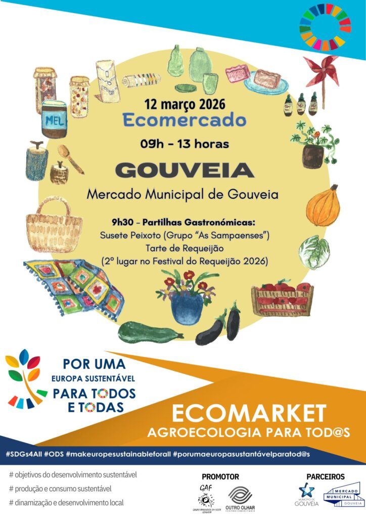 Ecomercado decorre na próxima quinta-feira, dia 12 de março, no Mercado Municipal de Gouveia