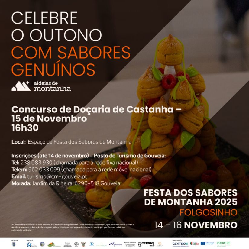 Festa dos Sabores de Montanha 2025 | Concurso de Doçaria | Espaço da Festa dos Sabores de Montanha | 15 de novembro