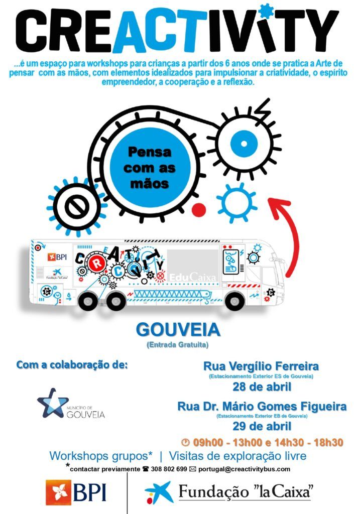 &#8220;Creactivity Bus&#8221; &#8211; Workshop itinerante do BPI e da Fundação &#8220;La Caixa&#8221; em Gouveia
