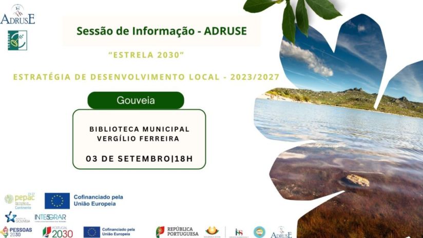 Sessão de Informação | Estratégia de Desenvolvimento Local “Estrela 2030” | 03 de setembro | Biblioteca Municipal Vergílio Ferreira