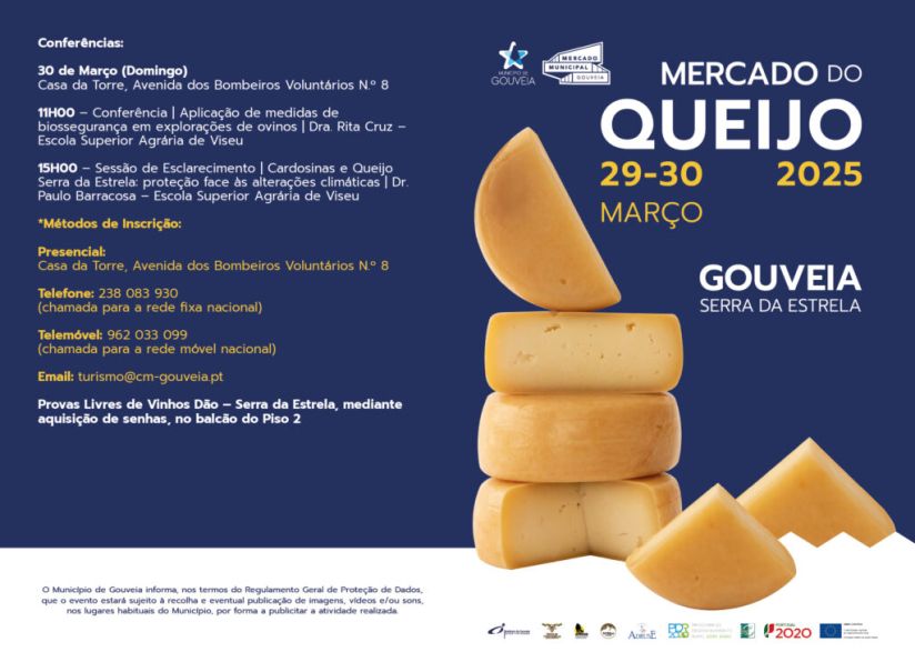 Mercado do Queijo é em Gouveia nos dias 29 e 30 de março, conheça o programa completo  