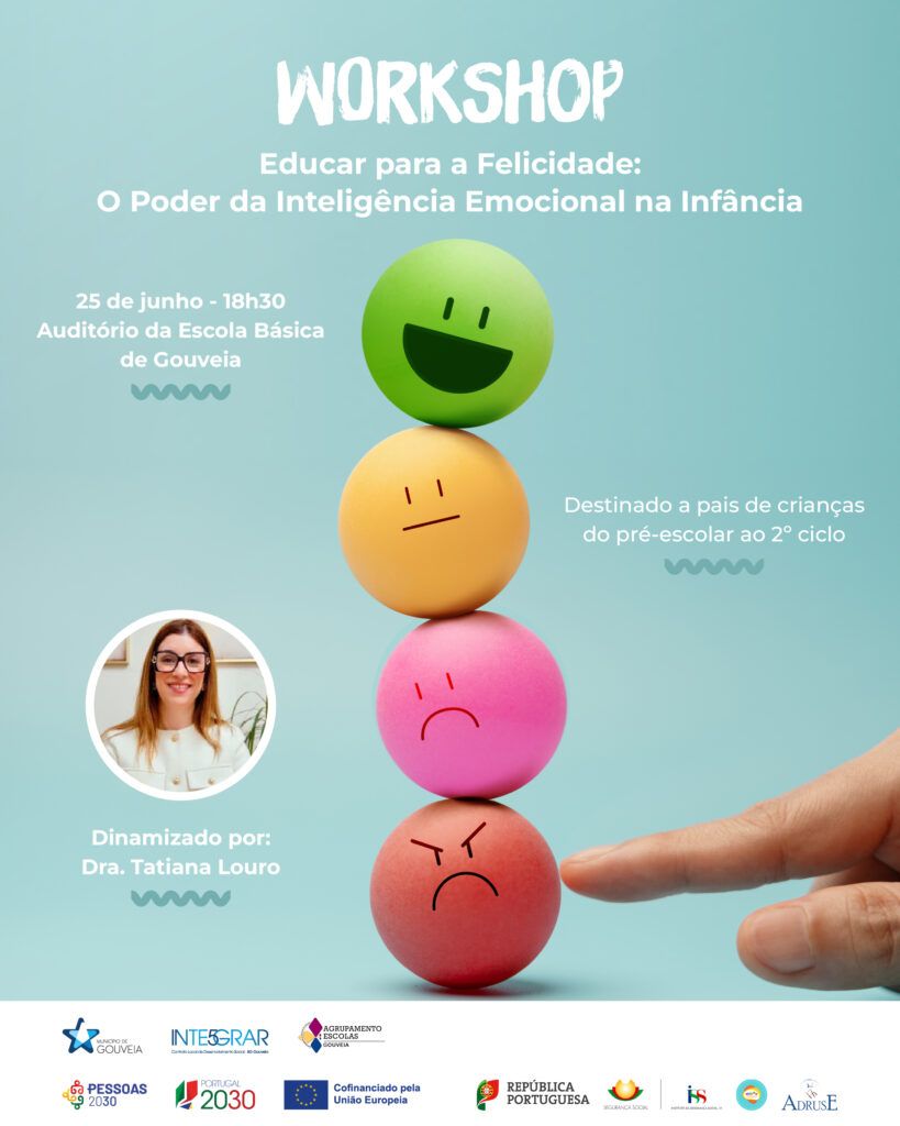Workshop “Educar para a Felicidade: O Poder da Inteligência Emocional na Infância” realiza-se em Gouveia