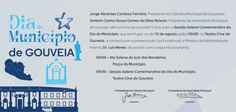Ministro da Administração Interna, Luís Neves, participa nas comemorações do Dia do Município de Gouveia