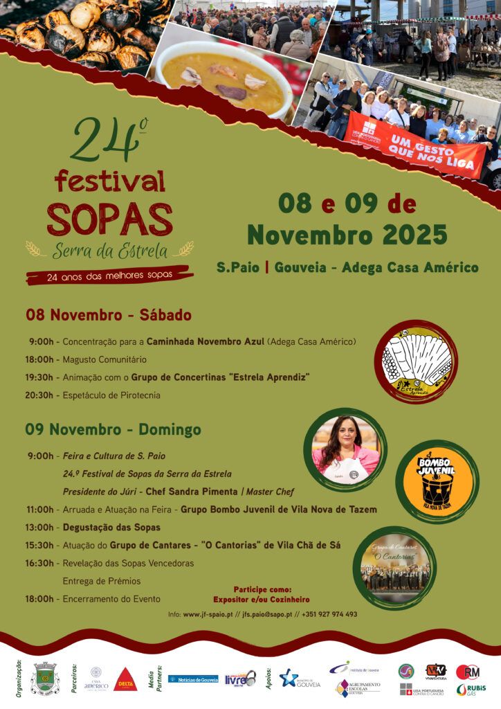 24.º Festival de Sopas da Serra da Estrela – S. Paio, Gouveia | 08 e 09 de novembro | Adega Casa Américo